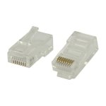 Conectores RJ45 Cat 5e Transparentes Plástico 10 piezas