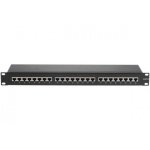 Panel de parcheo Hypertec 257280-HY 24 puertos Cat6 S/UTP 1U Negro