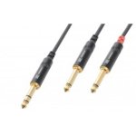 Cable de Audio PD Connex CX76-6 6,35mm Macho a 2x 6,35mm Macho 6 m Negro