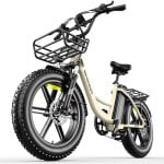 Bicicleta Eléctrica Zwheel Urban Pioneer Beige 250W 48V 13Ah 100 km Autonomía