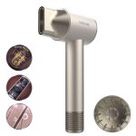 Secador de Cabelo Iónico Cecotec DryGlam 2in1 Sensor 1400W 3 Temperaturas 2 Velocidades Champagne
