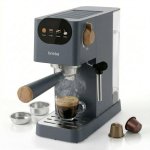 Cafetera Espresso Briebe Nordic 1,2L 20 Bares con vaporizador y pantalla táctil