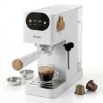 Cafetera Espresso Briebe Nordic 1,2L 20 Bares con espumador de leche y pantalla táctil