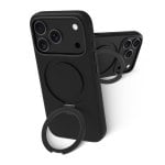 Funda para móvil Dbramante1928 Roskilde MS Kick ICON Cover Negro con soporte para iPhone 17 Pro