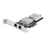 Tarjeta de Red Startech PCIe 3.0 x4 10GbE RJ45 Dual Puertos Tramas Jumbo