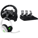 Volante de Juego Logitech G920 Driving Force Racing Wheel + Auriculares Astro A10 Blanco