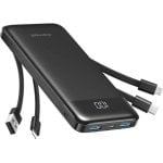 Batería Externa Charmast W1148 10.000 mAh 4 Cables Integrados 6 Salidas