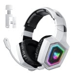 Casque Onikuma GT806 sans fil et filaire Bluetooth gaming RGB blanc