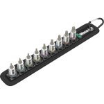 Juego de enchufes Wera 1/4" Métrico 9 cabezales 40,8,9,10,15,20,25,27,30 mm