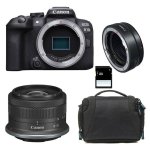 Cámara Mirrorless Canon EOS R10 24.2MP RF-S 18-45mm IS STM WiFi BT + Bolsa + Tarjeta SD
