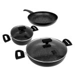 Batería de cocina Klack de 5 piezas con tapas de aluminio antiadherente