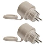 Pack 2 Enchufes Inteligentes Shelly Outdoor Plug S Gen3 Wi-Fi Bluetooth Control por Voz y Estadísticas de consumo