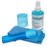 Kit de limpieza Manhattan para pantallas LCD, líquido y paños de microfibra 200 ml