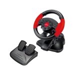 Volante xlyne EG103 Gaming PC PS2 PS3 13 Botões Vibração Preto Vermelho