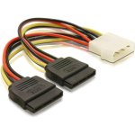 Cable Power SATA HDD Delock 2x SATA HDD a 4pin macho 0,112 m multicolor