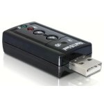 Adaptador de Sonido USB Delock 61645 Negro 2x 3.5mm