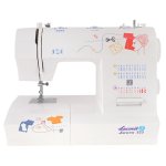 Máquina de costura Łucznik LAURA 555 Semiautomática Vermelha Branca