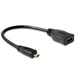 Cavo HDMI DeLOCK 65391 0,23 m Standard a Micro Nero