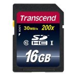 Cartão SDHC Transcend TS16GSDHC10 16 GB Classe 10 30 MB/s Preto