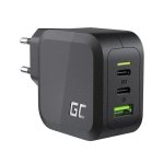 Cargador Green Cell CHARGC08 Interior 65W USB-C Power Delivery Quick Charge 3.0 Negro