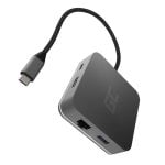 Laptop-Station Green Cell AK61 USB-C 87W HDMI RJ-45 Aluminium Silber