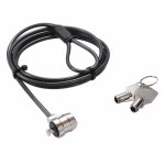 Cavo antifurto Dicota D30971 2 m 2 chiavi acciaio TPR nero/argento