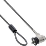 Cable antirrobo InLine 55703 2 m Llave Zinc acero Negro Plata