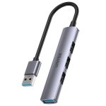 Hub Unitek 4 porte 5000 Mbit/s USB 3.2 Gen 1 H1208A alluminio grigio