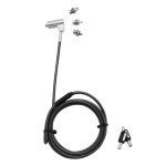 Cavo antifurto Dicota D31700 2 m con chiave PVC e acciaio nero/argento
