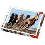 Rompecabezas Trefl 10446 1000 pièces Galop de chevaux Animaux