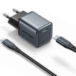 Cargador de Pared GaN Vention TZ-FEVH0-EU 20W USB-C con Cable Lightning