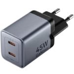 Cargador Pared GaN Vention TZ-FCDH0-EU 45W USB-C + Cable USB-C 1m