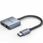 Adaptador Vention USB-C a Jack 3.5mm con Carga PD 60W