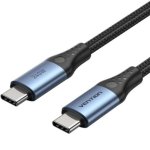 Kabel USB-C Vention TREBD 5A 240W 0,5m Schwarz Aluminium Blau