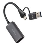 Capturadora de Video HDMI Nanocable 10.15.0001 USB-C/USB-A 4K 30Hz Gris