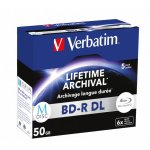 Caixa Joyas Verbatim MDISC 50 GB BD-R DL 6x 5 unidades