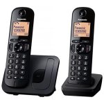 Teléfono DECT Panasonic KX-TGC212 Inalámbrico Negro 2 Auriculares