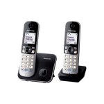 Teléfono DECT Panasonic KX-TG6812 Altavoz 120 entradas Identificador de llamadas Negro Plata