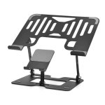 Klack FP-L05 Soporte Metálico Ajustable Giratorio 360° para Portátil y Móvil 10 a 17"