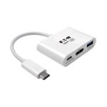 Adaptador USB-C a HDMI con Puerto USB-A y Carga PD, Blanco