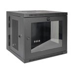 SmartRack 10U Rack de Parede de Baixo Perfil com Janela Acrílica Transparente e Porta Traseira Articulada