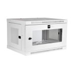 SmartRack 6U Low-Profile Switch-Depth Wall-Mount Mini Rack Enclosure, Clear Acrylic Window, White