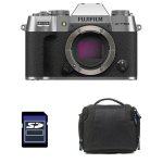 Appareil photo Mirrorless Fujifilm X-T50 40.2MP 6.2K WiFi Argent + Sac + Carte SD 8GB