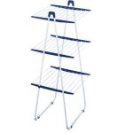 Tendedor de chão Leifheit TOWER 190 Azul Branco 1500 mm