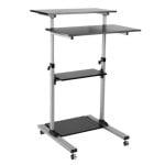Bureau LogiLink BP0070 Rectangulaire avec Roues et Réglage de Hauteur
