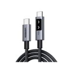 Cable USB-C a USB-C Ugreen 1 m 100W PD 3.0 E-Marker Gris Gunmetal
