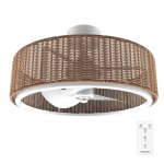 Ventilador de Techo con Luz Cecotec EnergySilence LampAero 324 Camellia 10W 3 Aspas 6 Velocidades Motor DC Mando Temporizador Función Invierno
