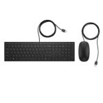 Tastiera HP Pavilion 400 nera completa con mouse USB cablato Francese