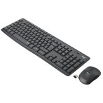 Tastatur Logitech MK295 Silent AZERTY Niederländisch kabellos graphite