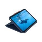 Clavier Logitech Rugged Combo 4 AZERTY bleu avec trackpad et protection robuste